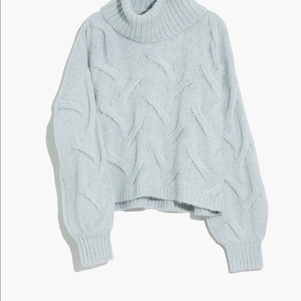 Madewell Somervell Modern Cable Turtleneck Sweater
